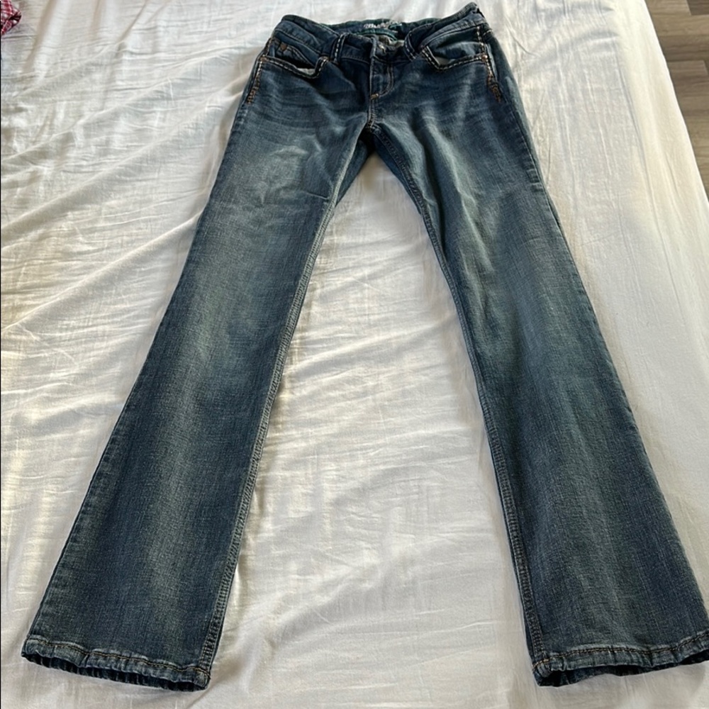 Wrangler retro dark wash Sadie low rise boot cut